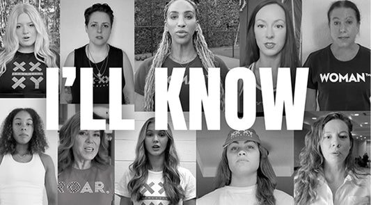 Graphic of women in background and text that says I'LL KNOW