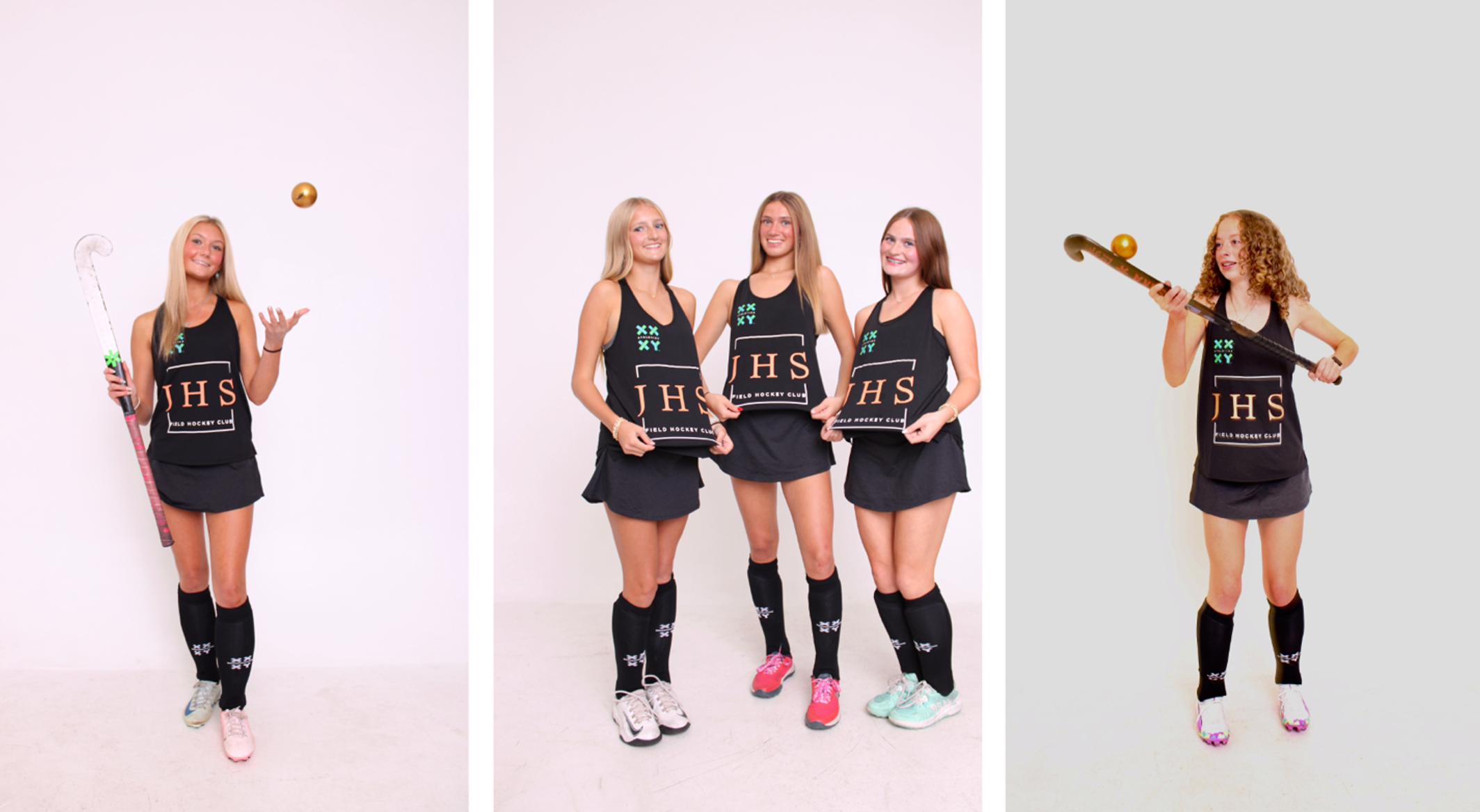JHS Field Hockey Team posing in XX-XY Athletics jerseys