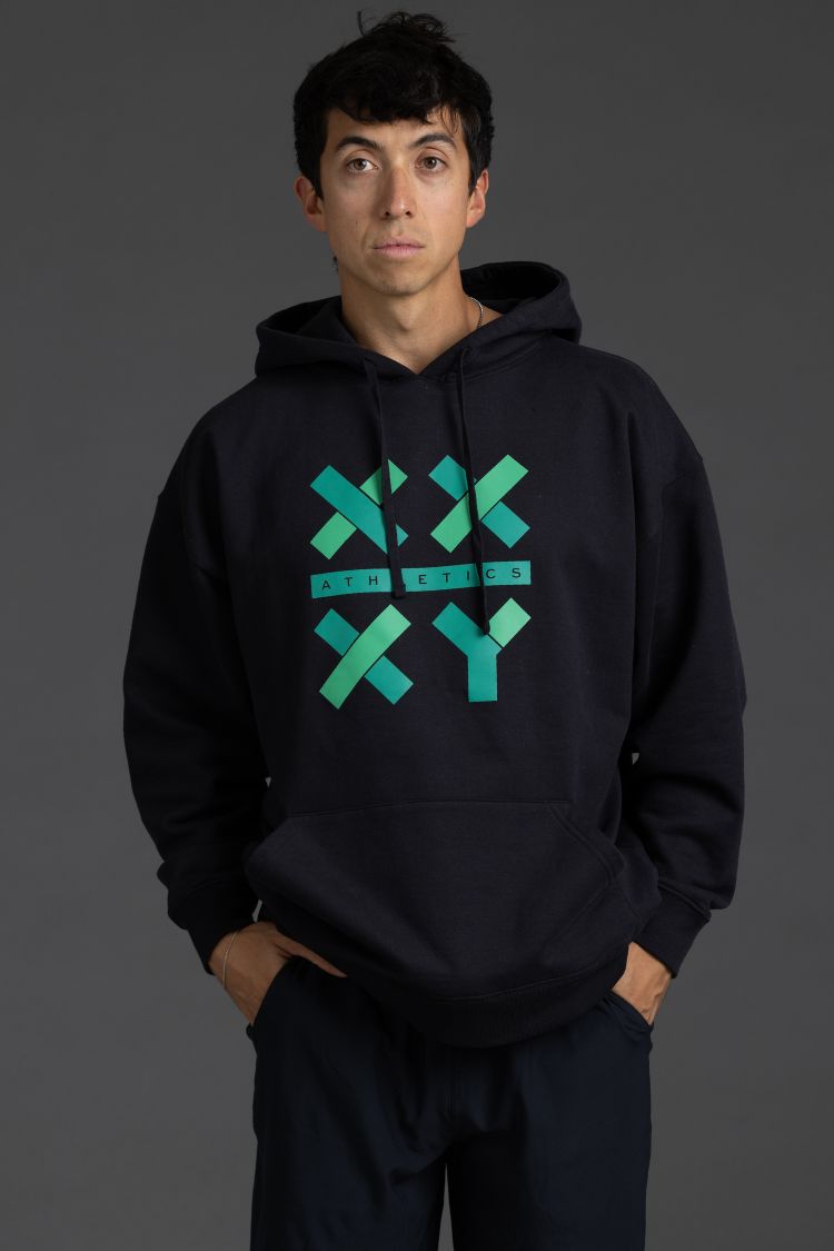 Men's Fearless Fleece Logo Hoodie: Blackout Logo Hoodie | XX-XY