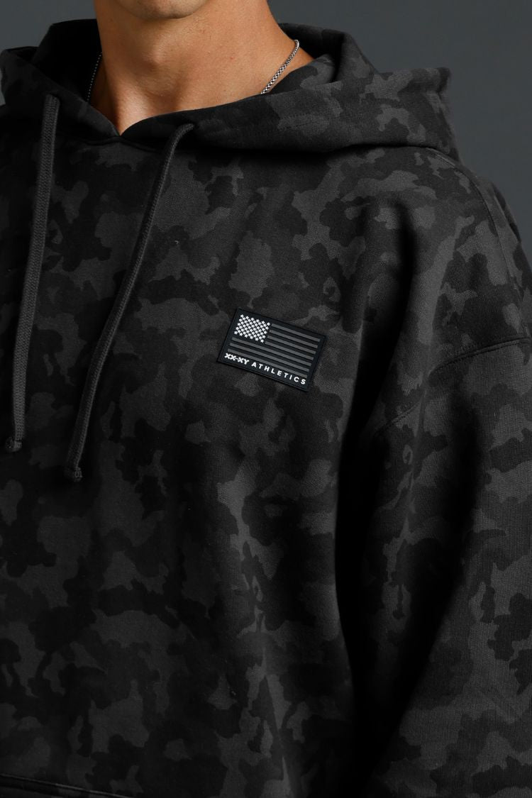 Men's Camo Flag Hoodie: Camo That Doesn't Hide | XX-XY Athletics