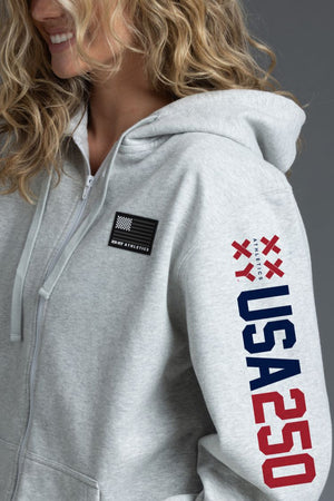 Unisex Fearless Fleece USA 250 Full-Zip Hoodie