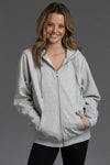Boyfriend Fit Full Zip Logo Hoodie (XX)