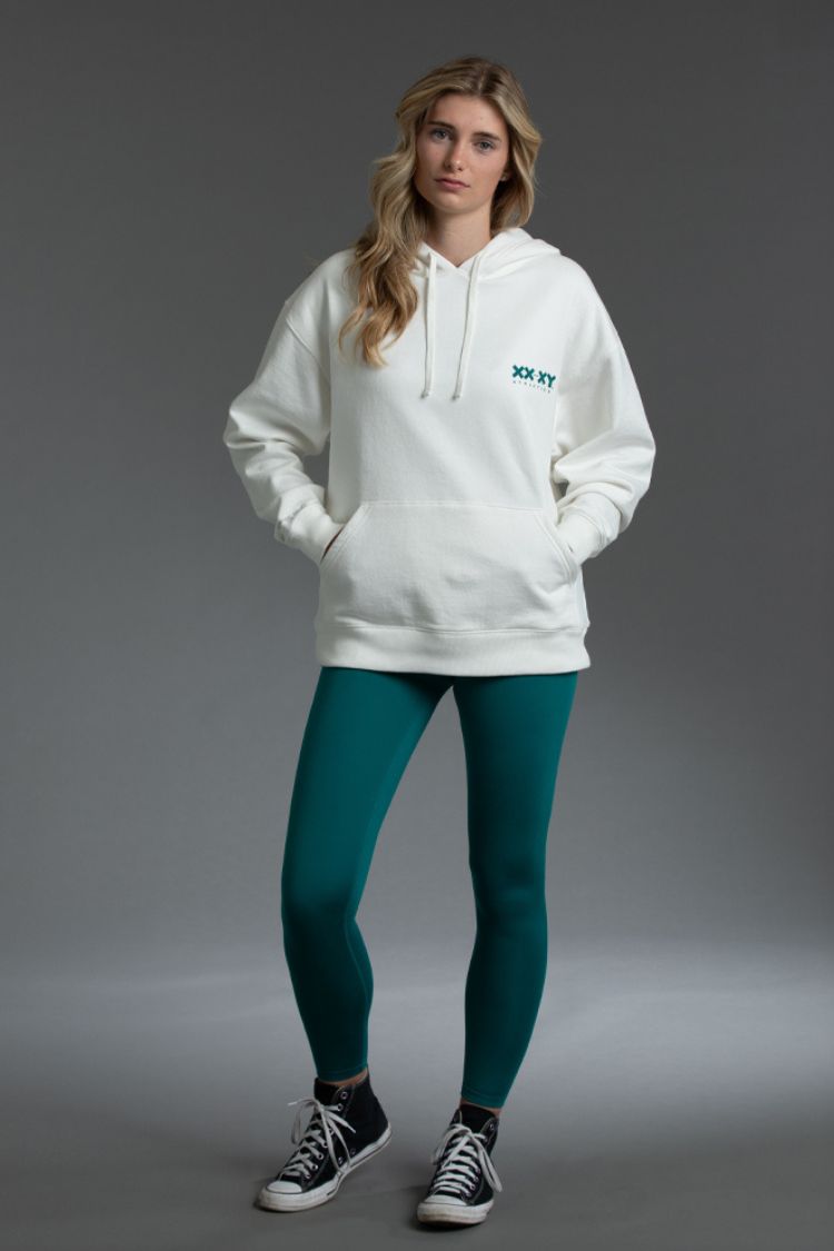Ivory with Teal