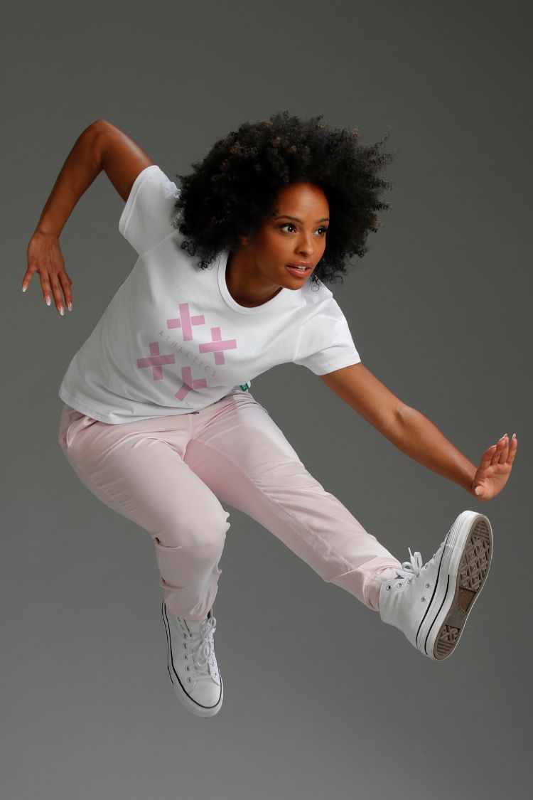 White - Pink Logo