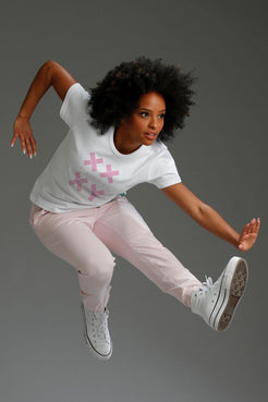 White - Pink Logo