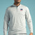 Man wearing a gray USA tracksuit against a light blue background || Light Heather Gray - 1