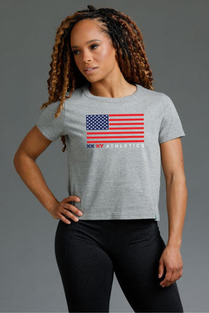American Flag Semi-Cropped Tee (XX)