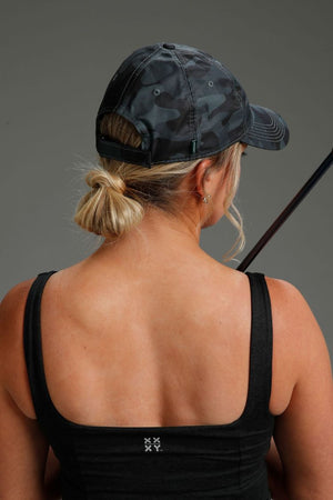 Camo Performance Cap with Logo Flag Patch