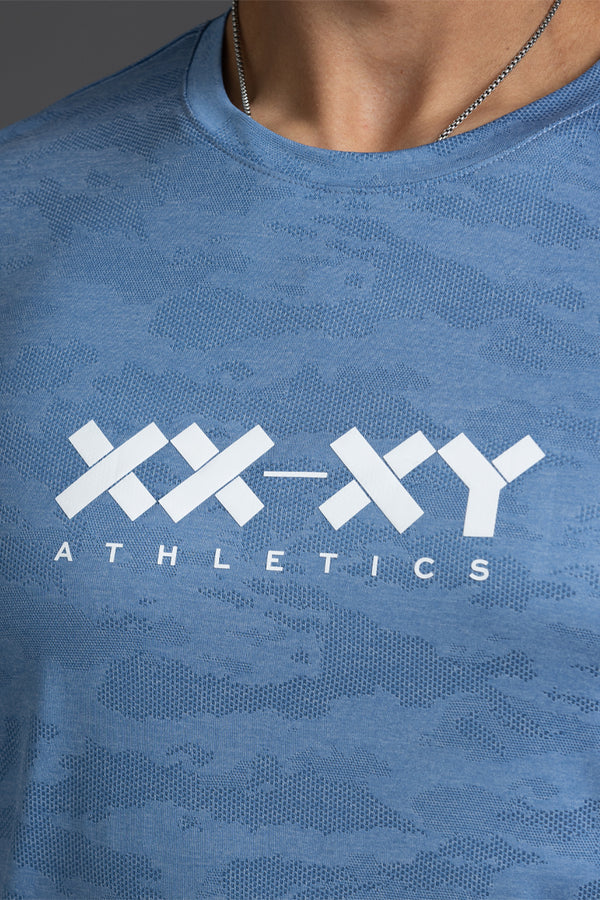 Blue athletic shirt with 'XX-XY Athletics' logo || Cobalt Blue
