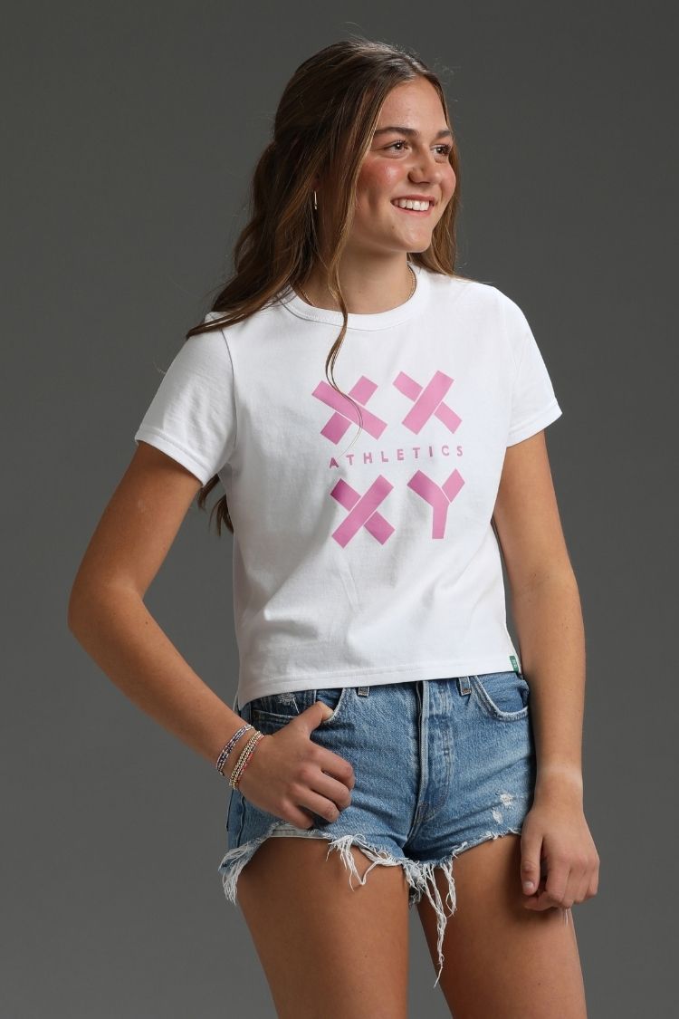 white - pink logo