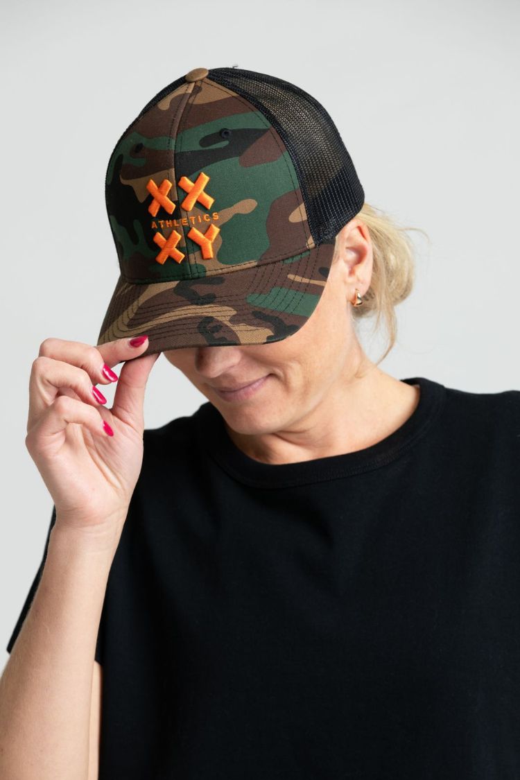 Logo Trucker Cap on Camo | XX-XY Athletics