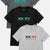 Three t-shirts with 'XXXY Athletics' logos in different colors on a white background. || Black/Dark Heather Gray/Light Heather Gray