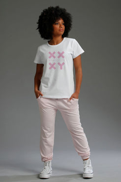 White - Pink Logo