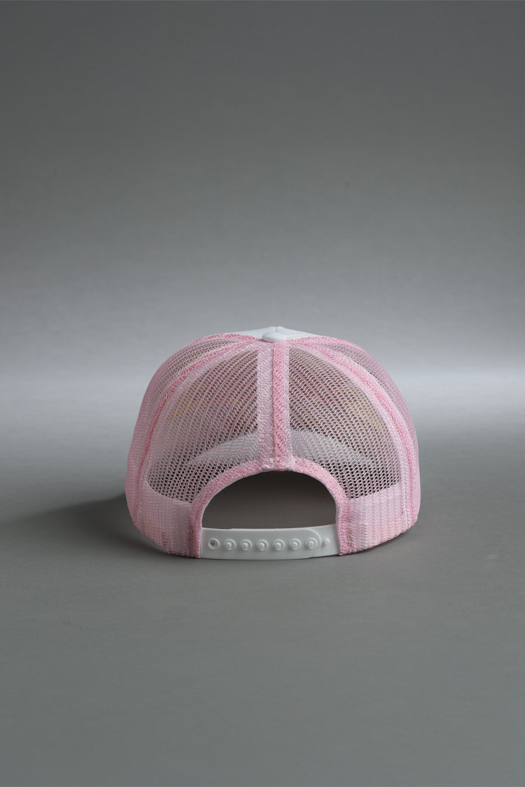 Pink mesh cap on a gray background || Pink