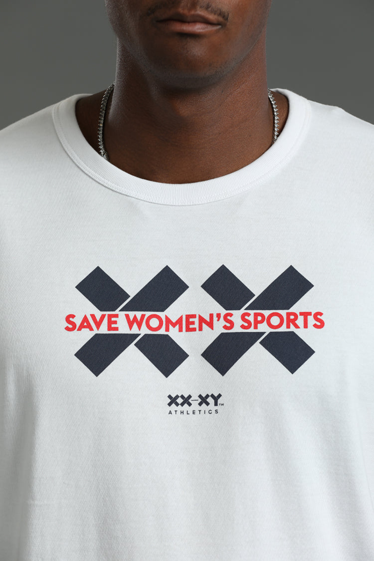 Men's Save Women's Sports Simple Logo Tee | XX-XY Athletics