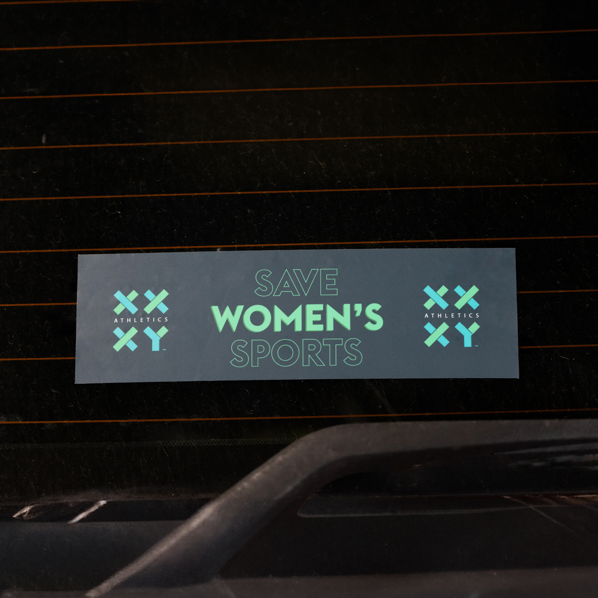 Save women's Sports text with brand logo