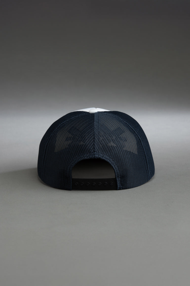 Navy blue cap with white interior on a gray background || Patriotic