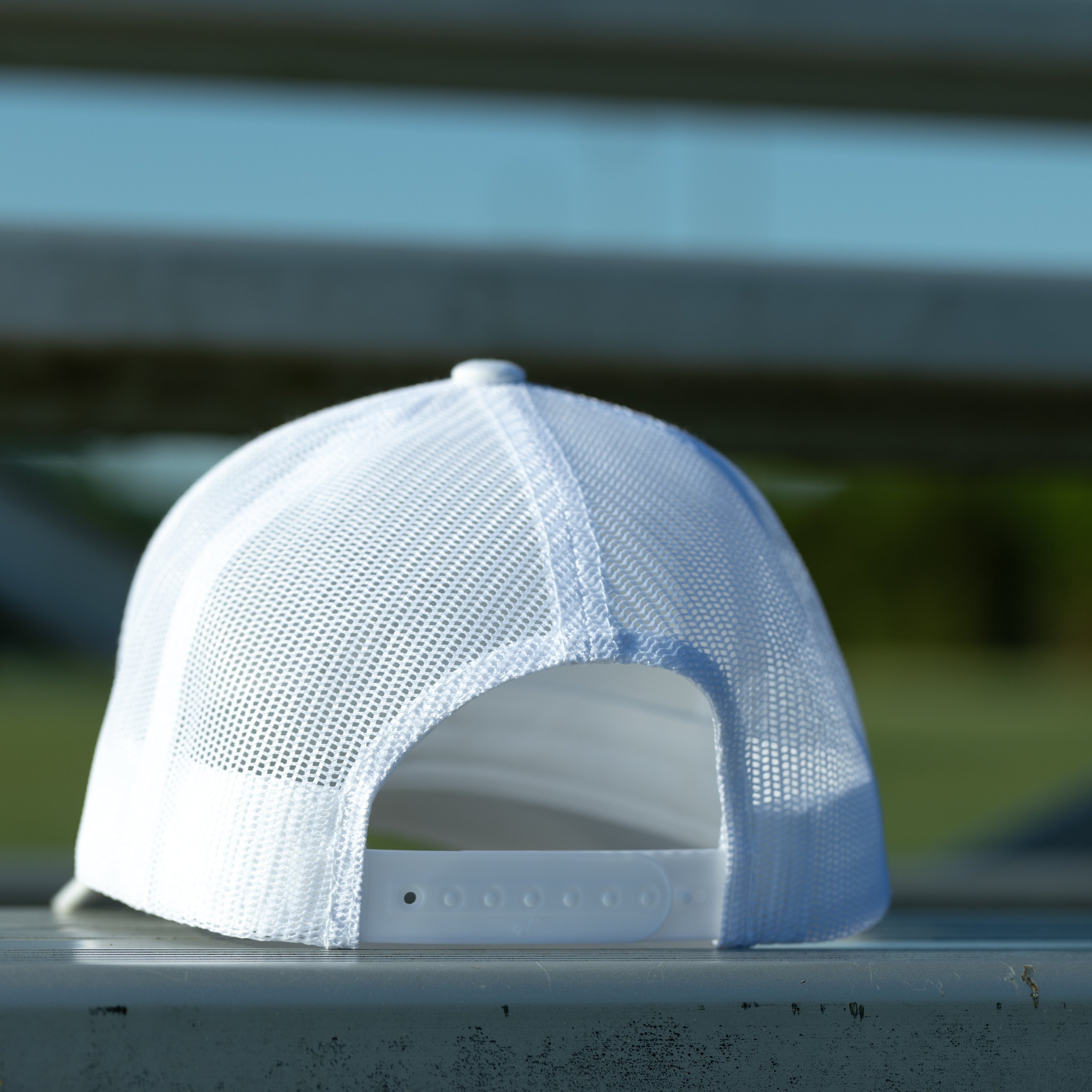 Logo Trucker Cap: White with White Logo | XX-XY Athletics