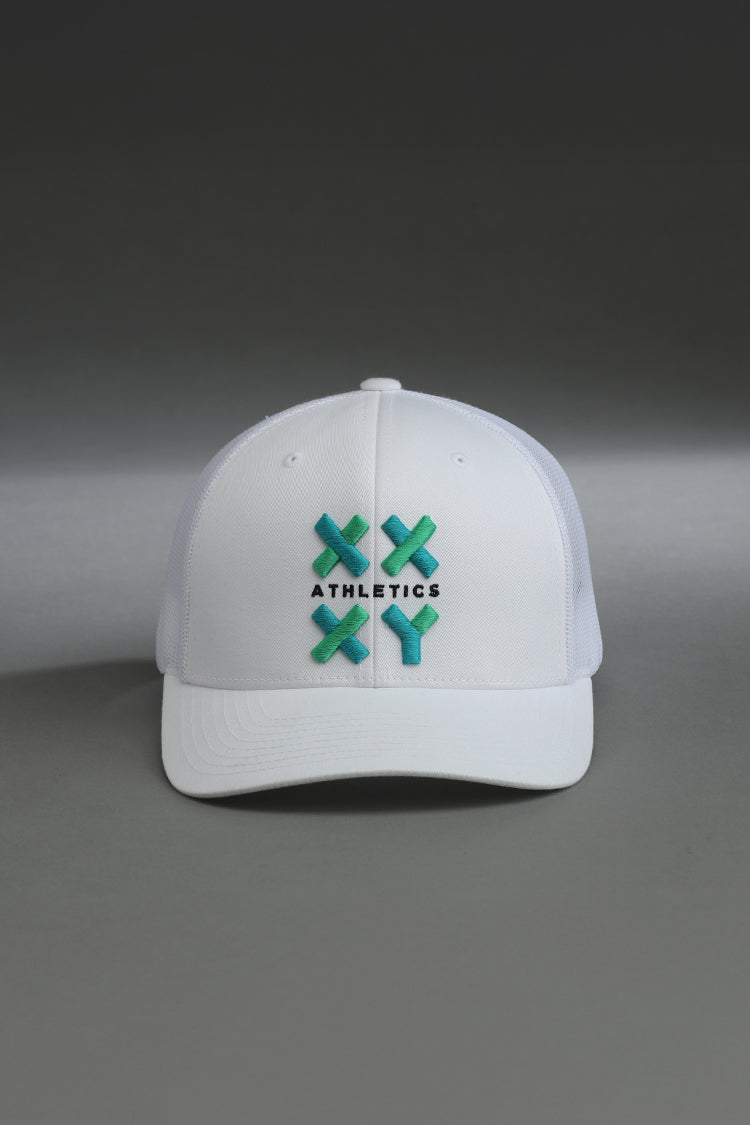Logo Trucker Cap on White | XX-XY Athletics
