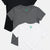 Three t-shirts in black, gray, and white with a green logo on a white background || Black/Dark Heather Gray/White