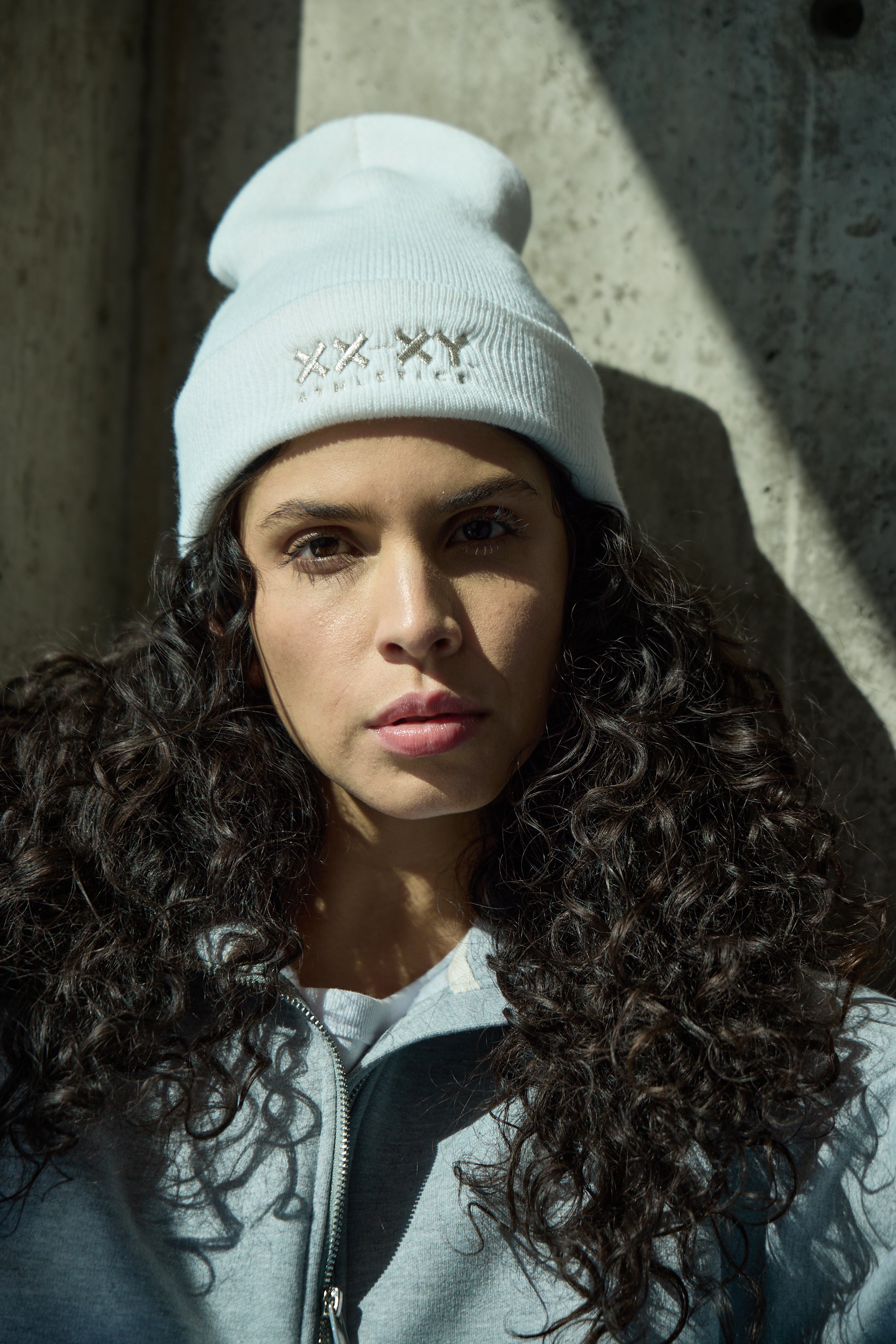 Women s logo beanie warm head bold voice can t lose xx xy athletics
