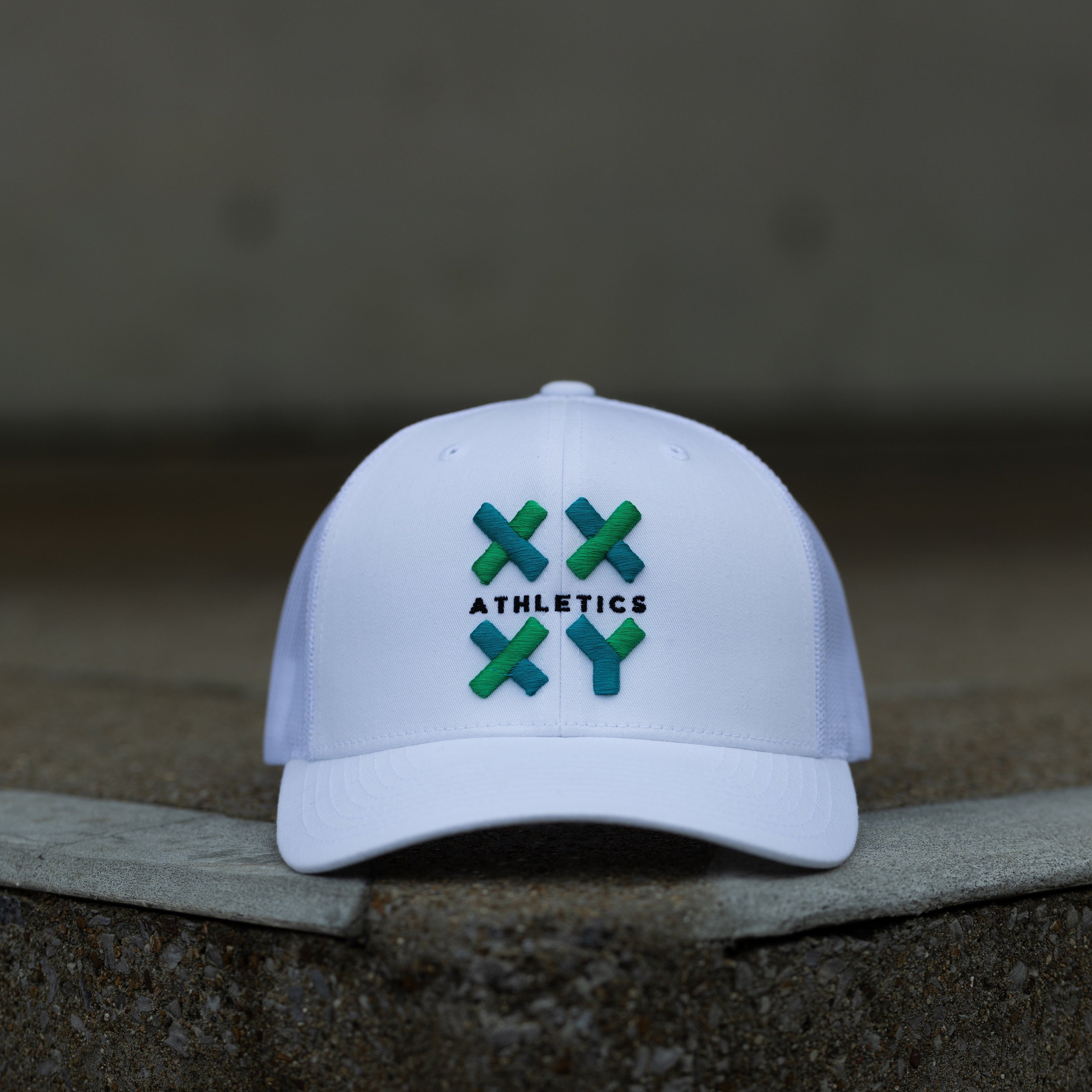 Logo Trucker Cap on White