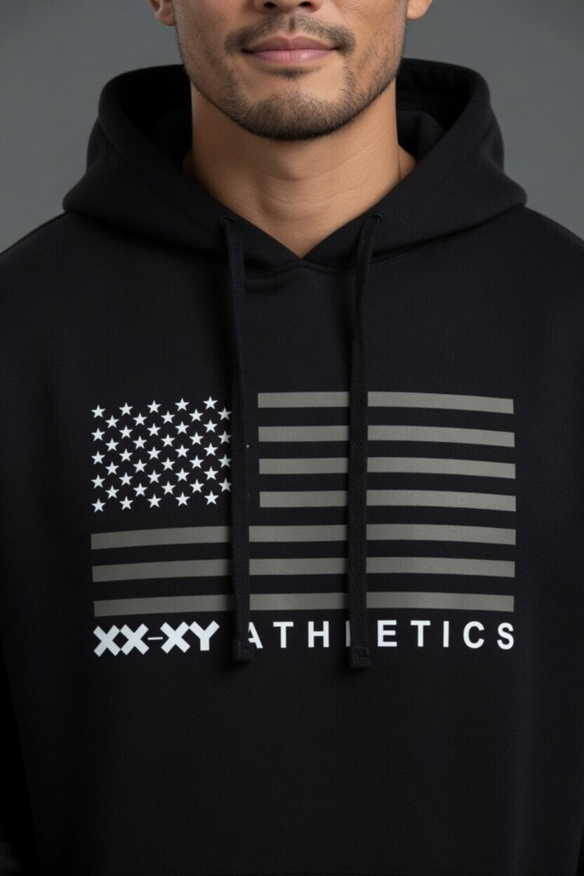 Men's Fearless Fleece Flag Hoodie: For Patriots and Truth Tellers