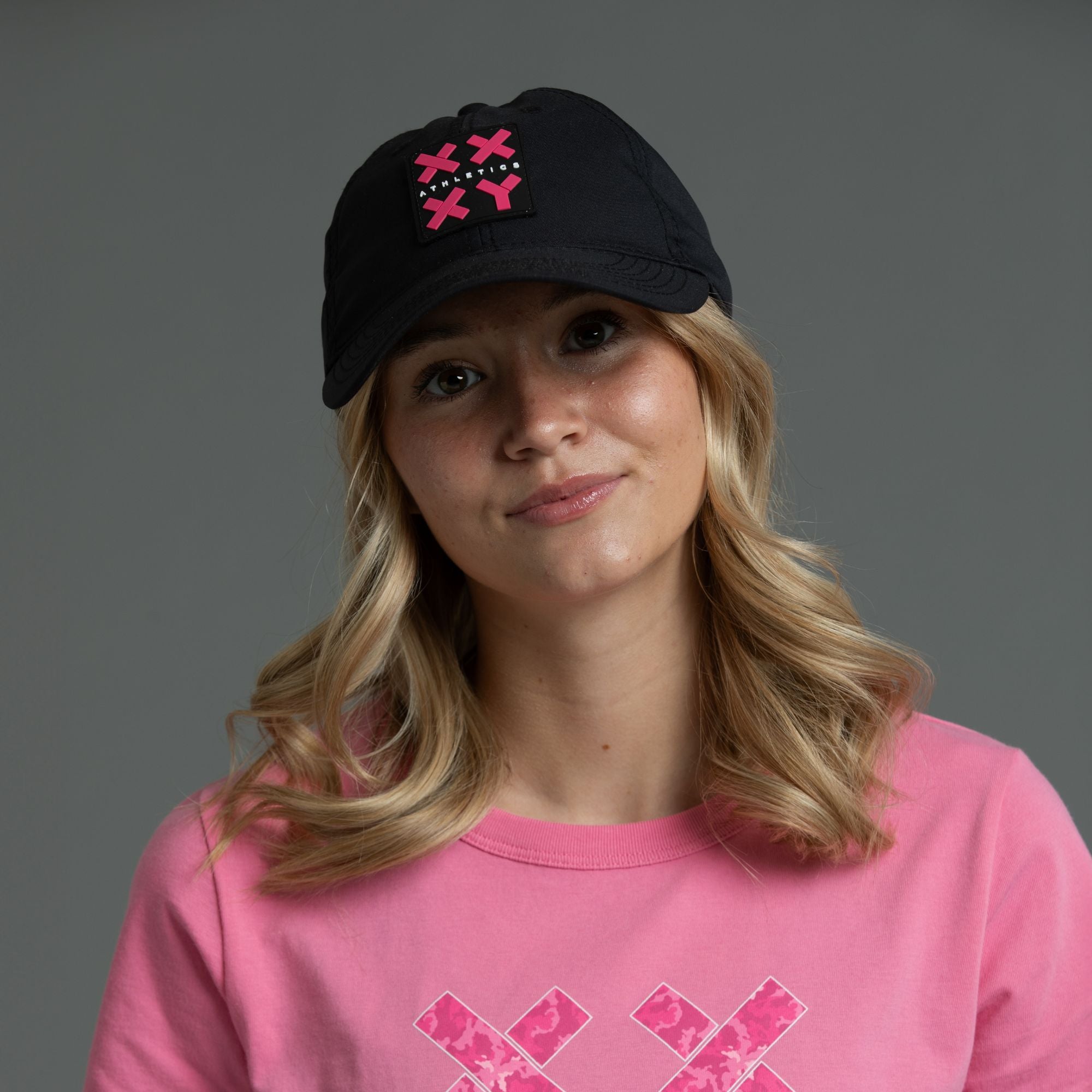 Performance Cap with Pink Logo Patch